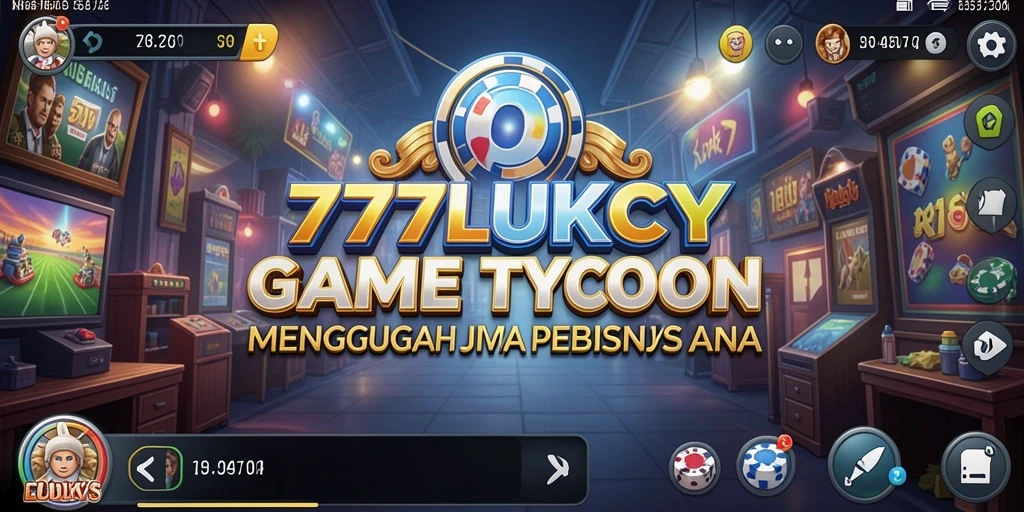 Screenshot menampilkan gameplay menarik dari 777LUKCY di dalam mode manajemen Tycoon.