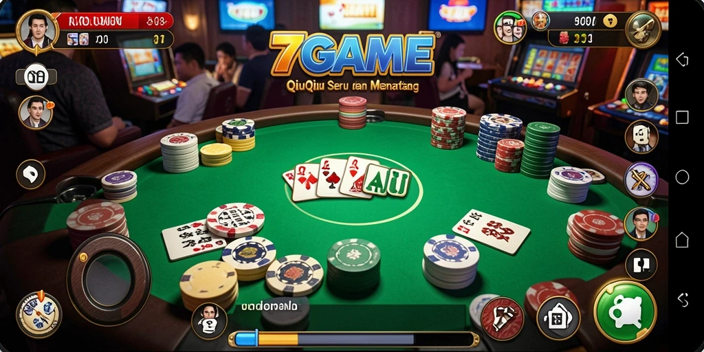 Tampilan menarik dari gameplay 7GAME QiuQiu yang menegangkan.