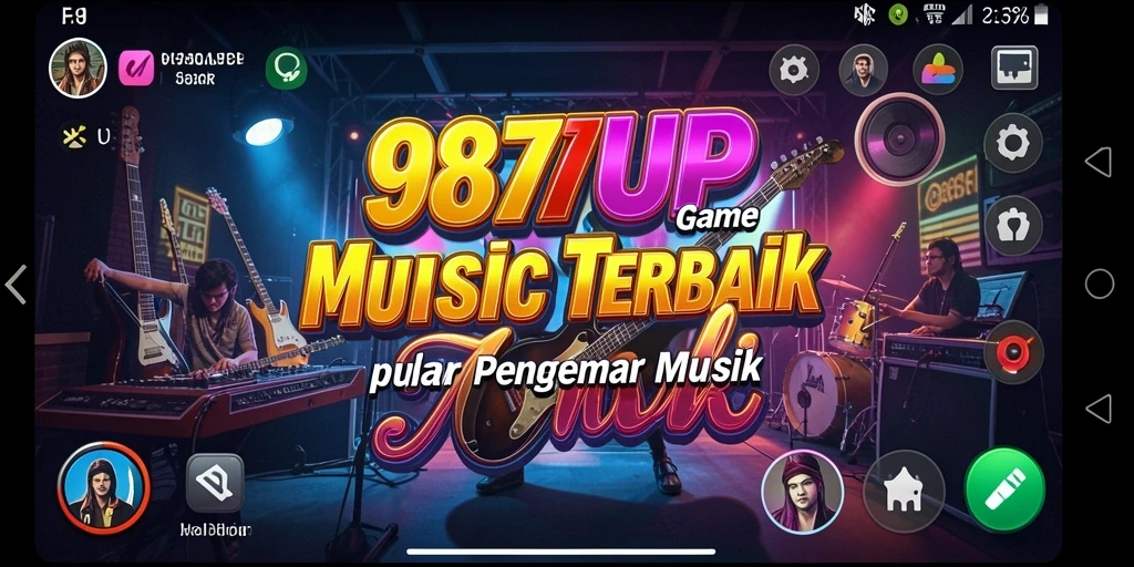 Tampilan screenshot game 987UP menunjukkan pengalaman bermain musik yang interaktif.
