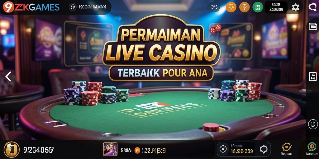 Tampilan gameplay Live Casino yang mendebarkan dan interaktif.