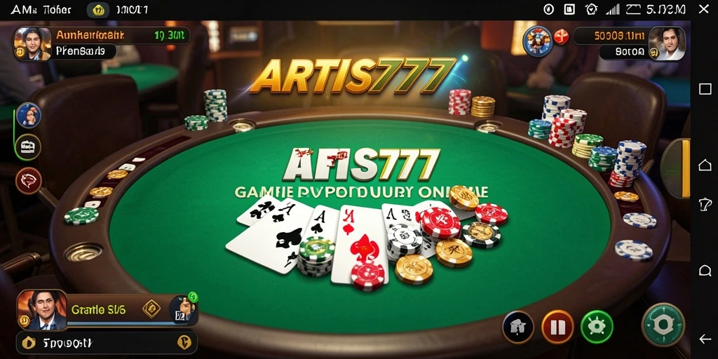 Screenshot gameplay Poker di ARTIS777 dengan aksi seru dan grafis menarik.