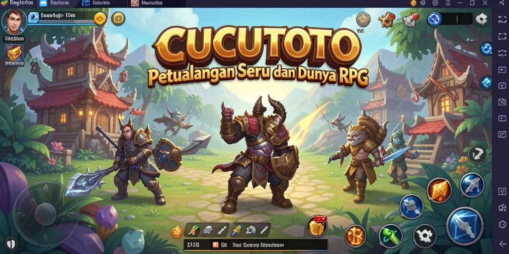 Tampilan gameplay menarik CUCUTOTO dengan pertarungan seru.