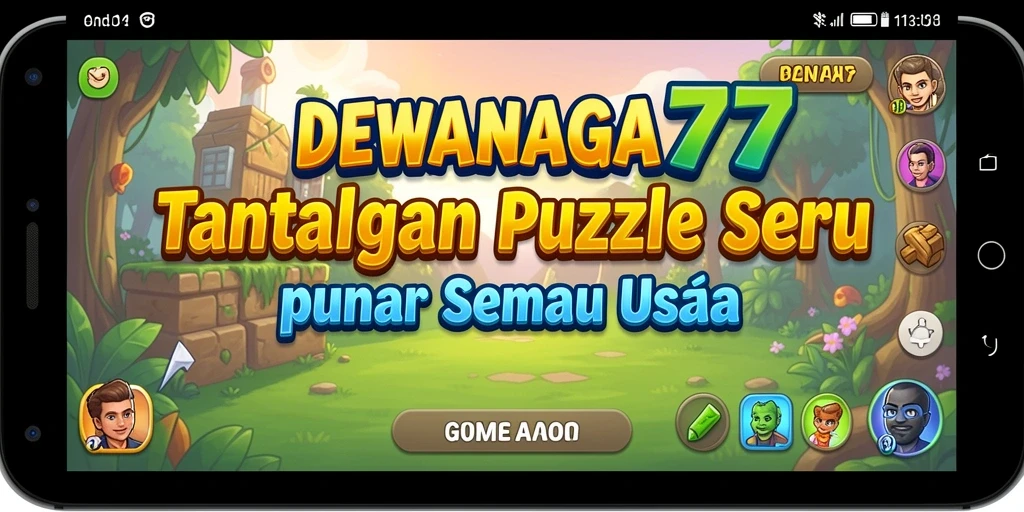 Gameplay DEWANAGA77 menampilkan tantangan Puzzle yang seru dan interaktif.