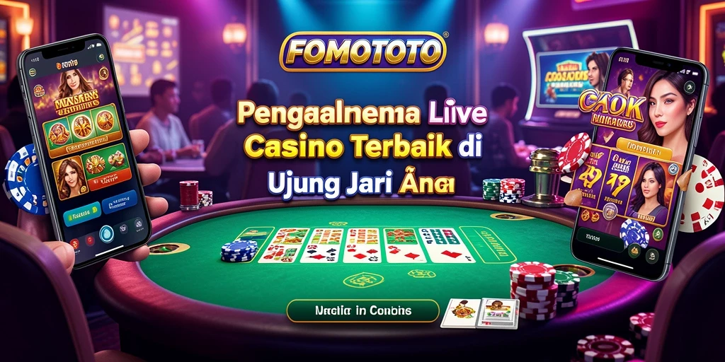 Tampilan gameplay Live Casino FOMOTOTO yang menarik dan interaktif.