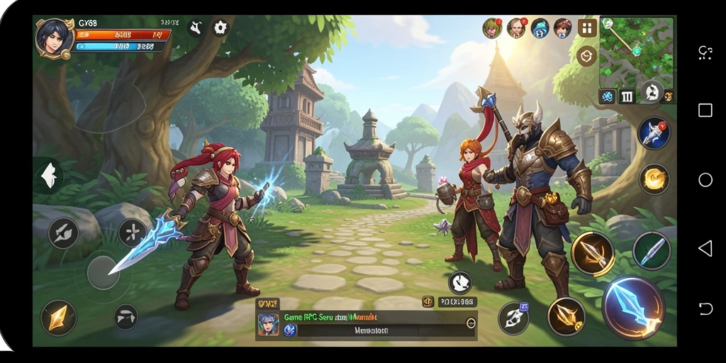 Tampilan gameplay GX88 dengan aksi pertarungan RPG yang mendebarkan.