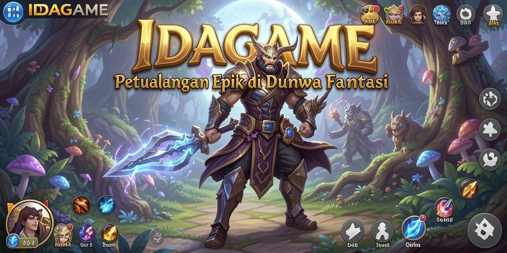 Menampilkan aksi seru dalam petualangan RPG yang mendebarkan.