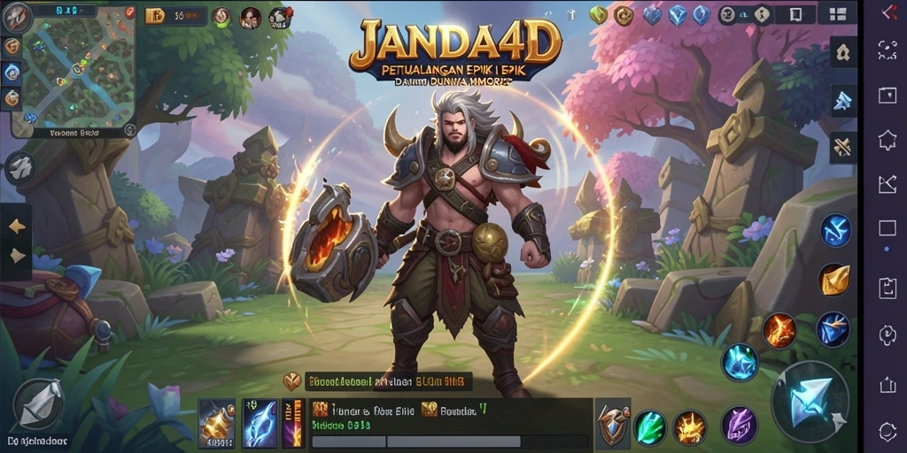 Tampilan gameplay MMORPG yang menakjubkan dari JANDA4D.
