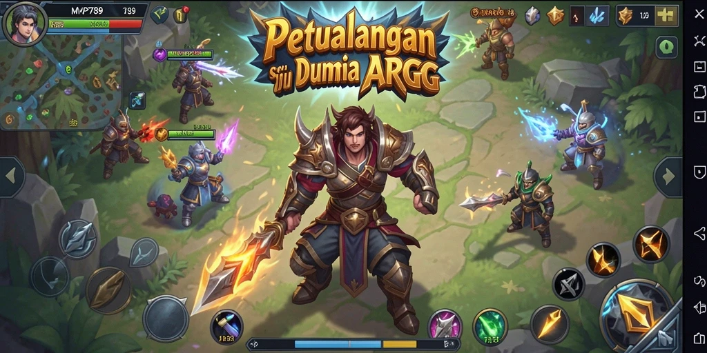 Screenshot utama menunjukkan aksi seru dalam game ARPG.