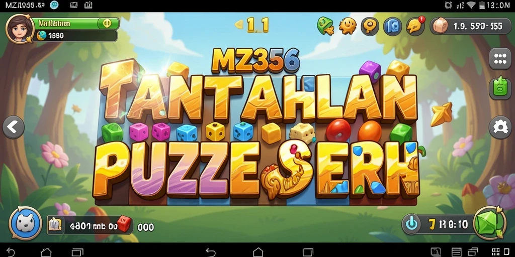 Screenshot gameplay MZ356 menampilkan tantangan teka-teki yang menarik.
