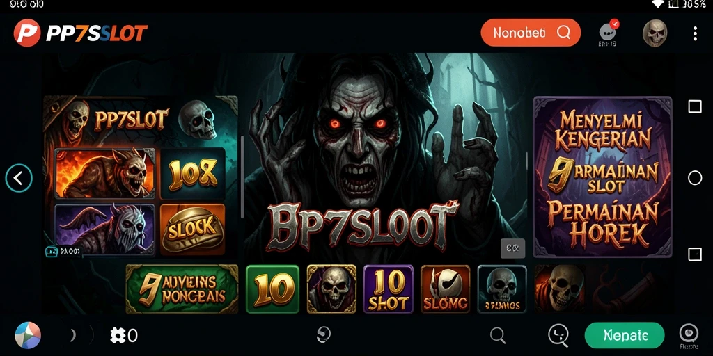 Tampilan menakutkan dari gameplay PP7SLOT yang mendebarkan.