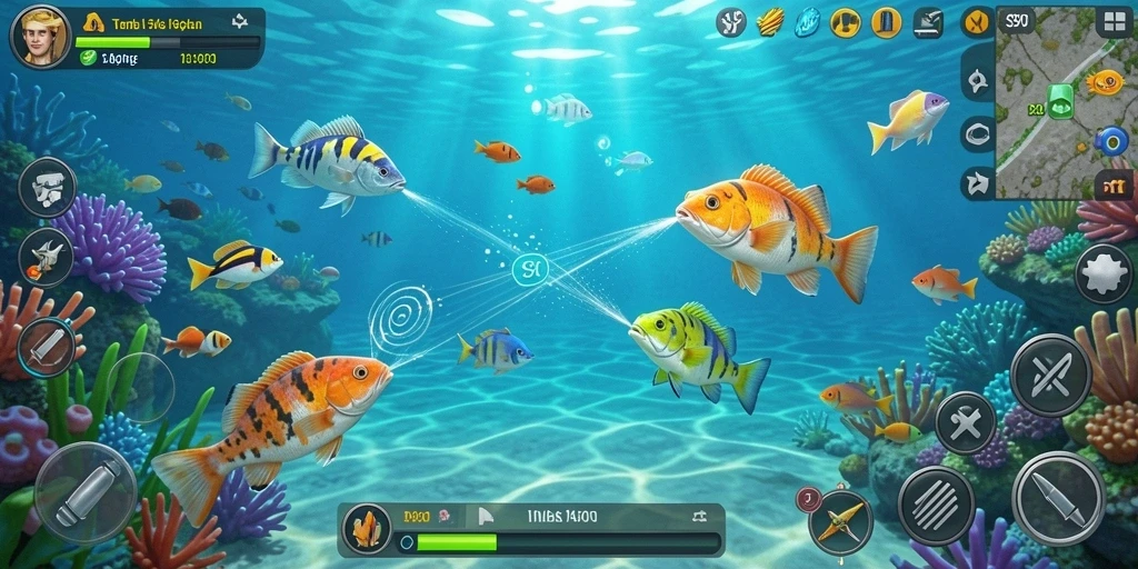 Gameplay seru S80 dalam menembak ikan di lautan.